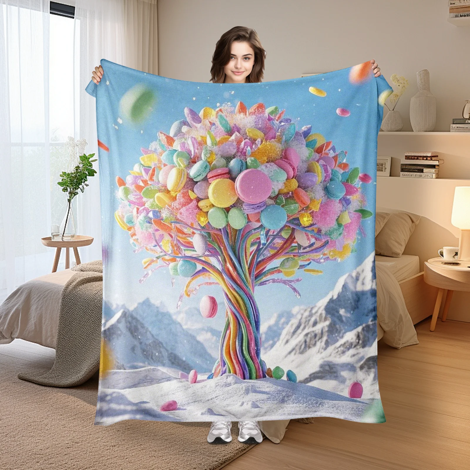 Candy Tree Macaron Rainbow Snow Mountain Creative Blanket For Vibrant Home Decor And Unique Artistic Design
Candy Tree Macaron Rainbow Snow Mountain Creative Blanket For Vibrant Home Decor And Unique Artistic Design