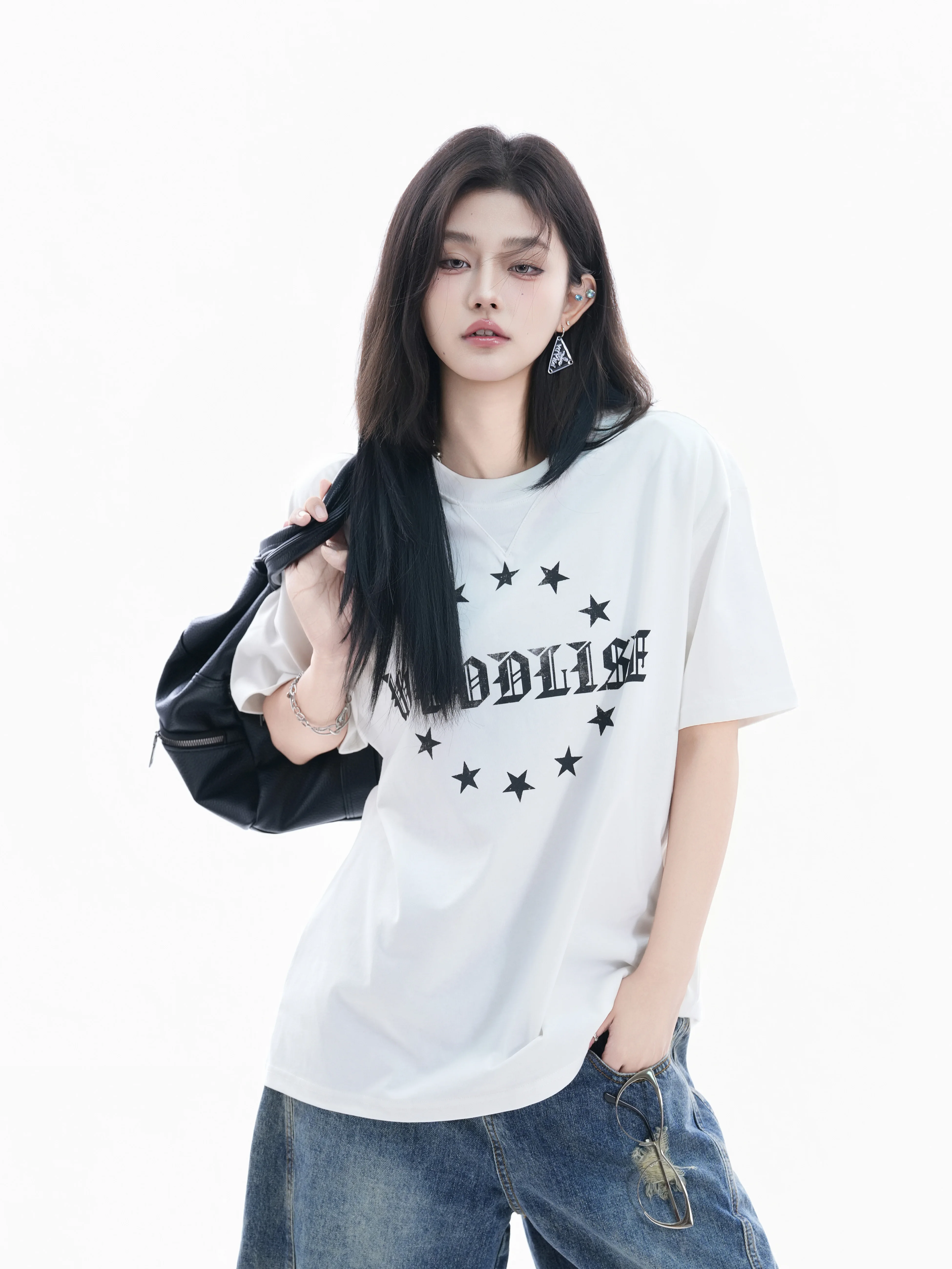 Retro American Style Short Sleeve T-Shirt Women Loose Fit Cotton Vintage Printed Letter Star High Street Couple Top Trendy
Retro American Style Short Sleeve T-Shirt Women Loose Fit Cotton Vintage Printed Letter Star High Street Couple Top Trendy