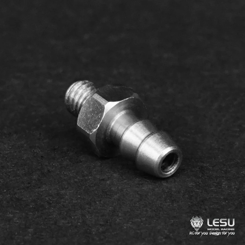 LESU 1/14 hydraulic model modified stainless steel precision M3 elbow nozzle using 4*2.5MM nylon oil pipe 
LESU 1/14 hydraulic model modified stainless steel precision M3 elbow nozzle using 4*2.5MM nylon oil pipe
