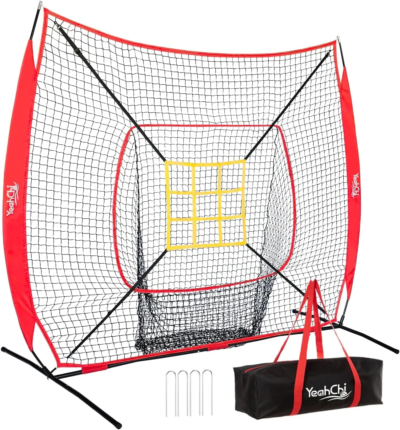 7x7FT Baseball Net with Strike Zone Target, Sturdy Bow Frame & Stable Base for Pitching Practice, Durable Training Equipment for
7x7FT Baseball Net with Strike Zone Target, Sturdy Bow Frame & Stable Base for Pitching Practice, Durable Training Equipment for