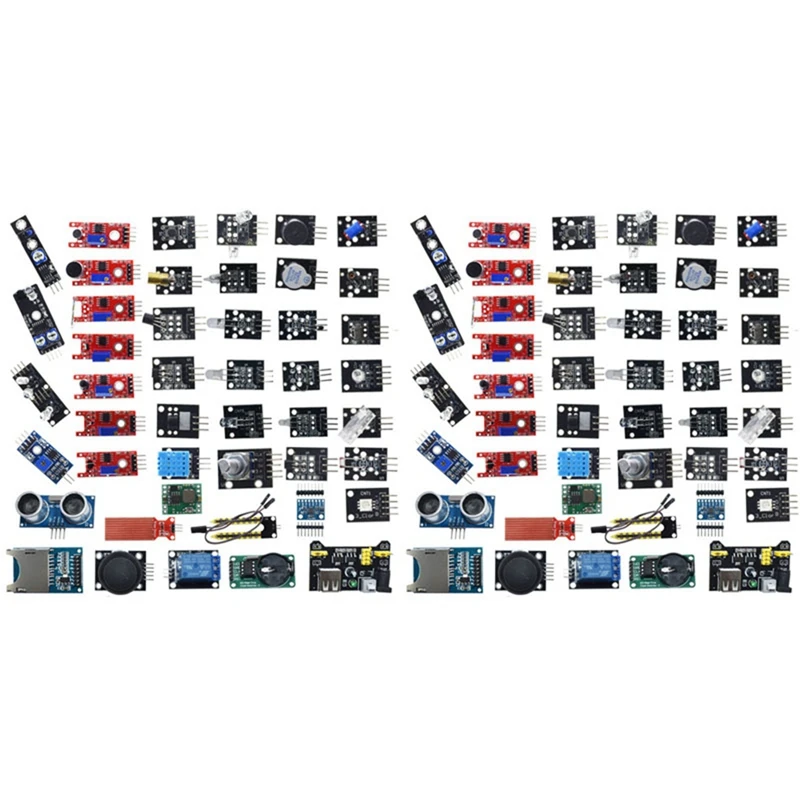 2X 45 In 1 Sensors Modules Starter Kit Sensor Board Kit For Arduino UNO R3 MEGA2560
2X 45 In 1 Sensors Modules Starter Kit Sensor Board Kit For Arduino UNO R3 MEGA2560