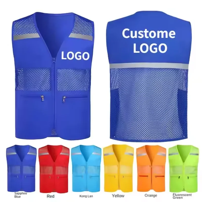 Breathable Mesh Vest for Men Reflective Safety Vest with Pockets and Zipper Work Vest Custom Logo Construction Volunteer Vest
Breathable Mesh Vest for Men Reflective Safety Vest with Pockets and Zipper Work Vest Custom Logo Construction Volunteer Vest