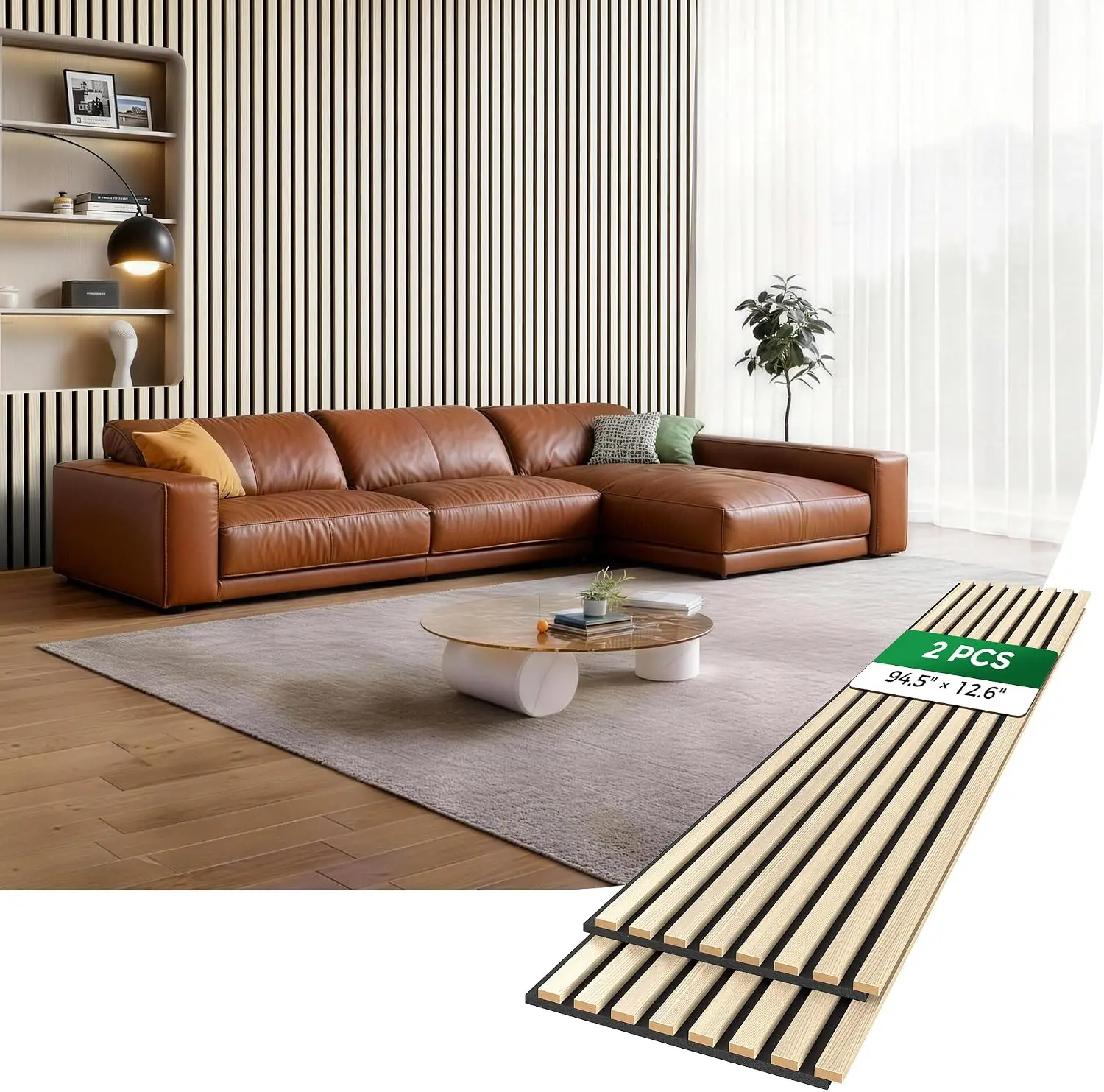 Acoustic Wood Slat Wall Panels, 3D Echo Reduction, Easy DIY, Safe for Kids, 2-Pack Oak
Acoustic Wood Slat Wall Panels, 3D Echo Reduction, Easy DIY, Safe for Kids, 2-Pack Oak