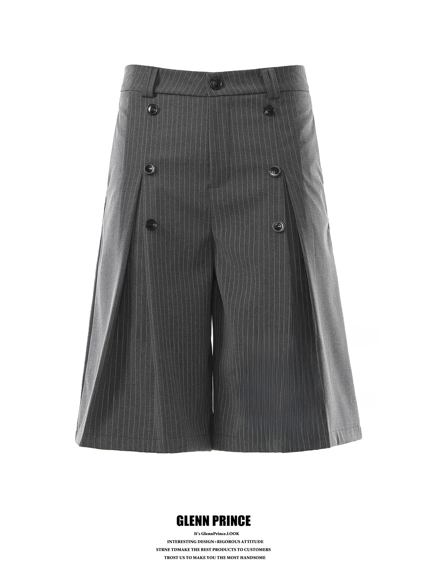 Retro Double-Breasted Striped A-Line Shorts Men's Summer Wide Leg Old Money Style Suit Pants Casual Business Casual Shorts
Retro Double-Breasted Striped A-Line Shorts Men's Summer Wide Leg Old Money Style Suit Pants Casual Business Casual Shorts