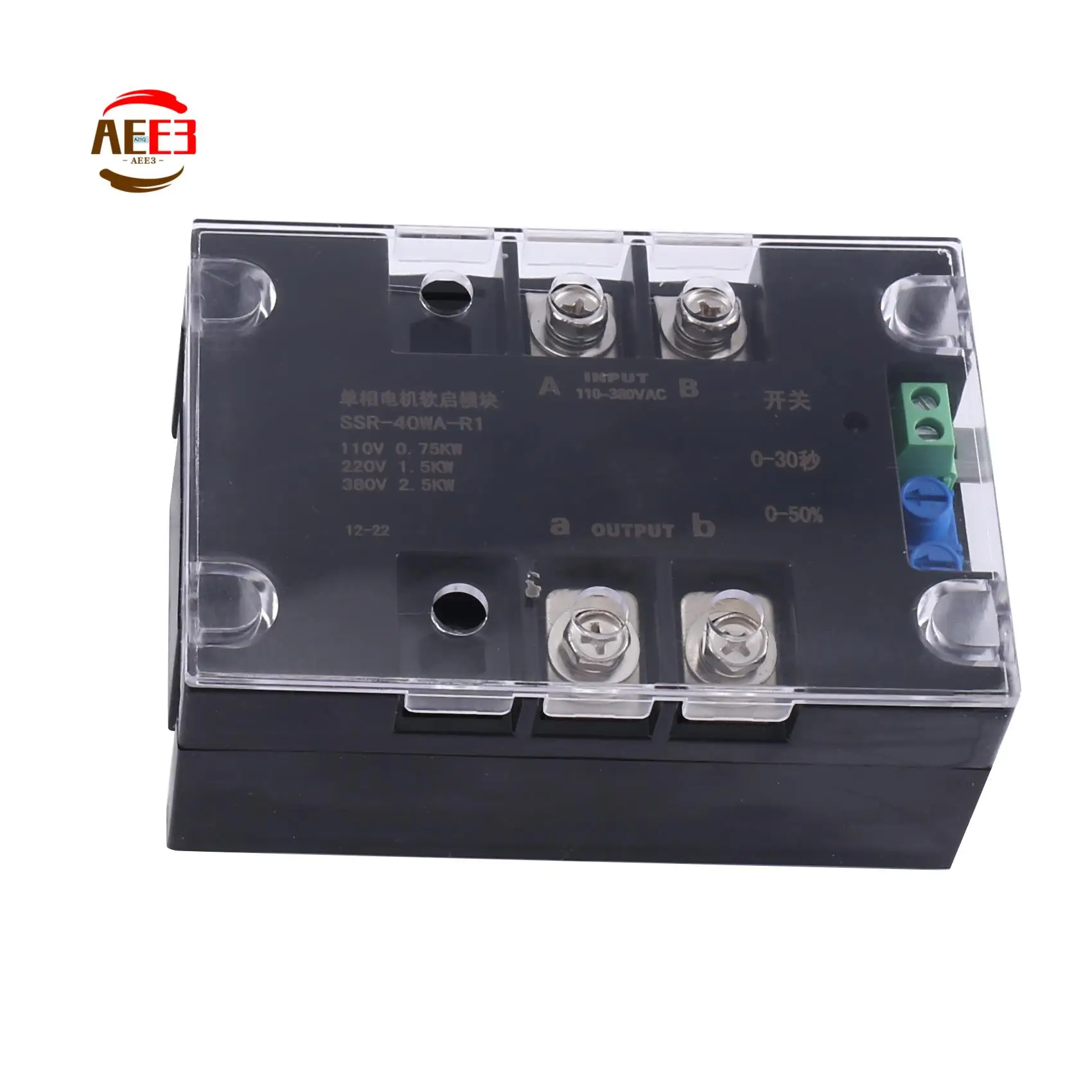AEE3-1 Pcs Soft Starter Module Single Phase Motor Soft For Starter Module Controller 1.5KW Online Soft Starting Fan Pump Pressur
AEE3-1 Pcs Soft Starter Module Single Phase Motor Soft For Starter Module Controller 1.5KW Online Soft Starting Fan Pump Pressur