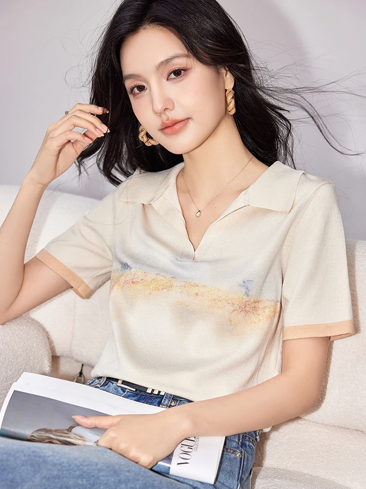 Woman Lapel Knitted TShirts Summer New Short-Sleeved T-shirt Fashion Casual Top 2024 Temperament Crop Top
Woman Lapel Knitted TShirts Summer New Short-Sleeved T-shirt Fashion Casual Top 2024 Temperament Crop Top