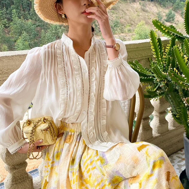 Spring New Quality Women's French Style Shirt Women's Design Sense Niche Temperament Shirt Women's Autumn
Spring New Quality Women's French Style Shirt Women's Design Sense Niche Temperament Shirt Women's Autumn