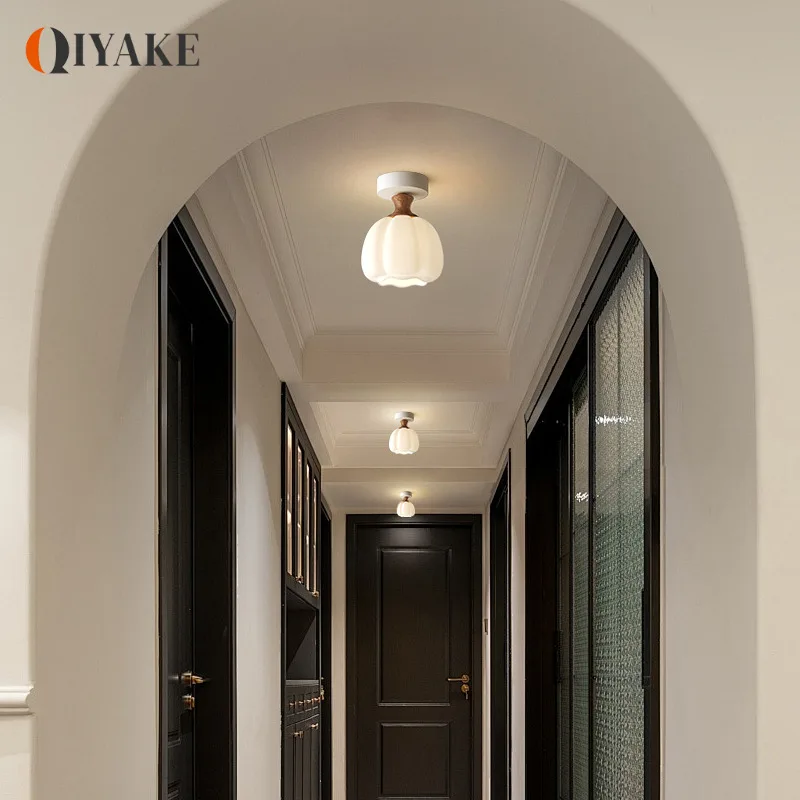 Cream Style Creative Pumpkin Lantern Bedroom Balcony Ceiling Light Modern Simple Atmospheric Living Room Warm Entrance Light
Cream Style Creative Pumpkin Lantern Bedroom Balcony Ceiling Light Modern Simple Atmospheric Living Room Warm Entrance Light