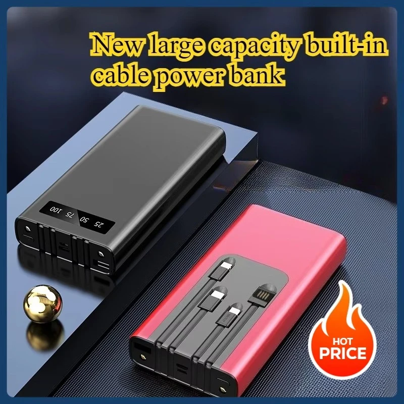 New Large Capacity Built-in Line Fast Charging Power Bank 20000mAh Mobile Power Supply
New Large Capacity Built-in Line Fast Charging Power Bank 20000mAh Mobile Power Supply