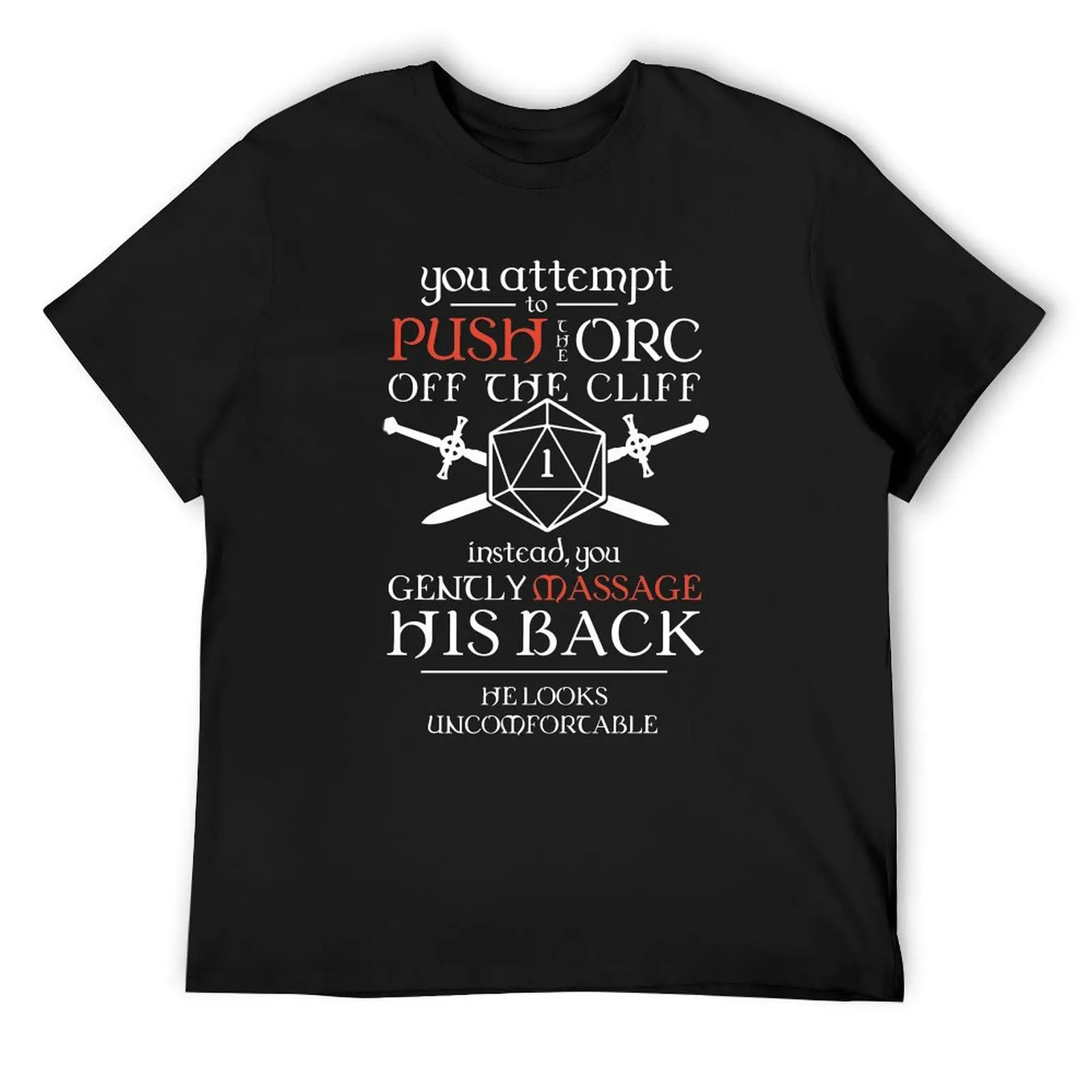 Orc Massage D20 Critical Failure T-Shirt custom t shirt blanks man clothes tops mens graphic t-shirts big and tall
Orc Massage D20 Critical Failure T-Shirt custom t shirt blanks man clothes tops mens graphic t-shirts big and tall
