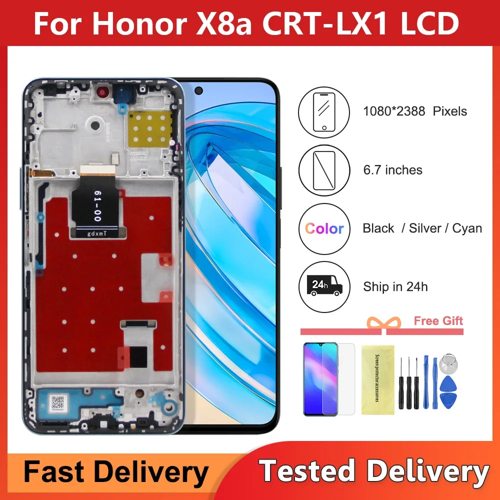 6.7'' For Honor X8a LCD Display Touch Screen Digitizer Assembly For HonorX8a CRT-LX1 CRT-LX2 CRT-LX3 Display
6.7'' For Honor X8a LCD Display Touch Screen Digitizer Assembly For HonorX8a CRT-LX1 CRT-LX2 CRT-LX3 Display