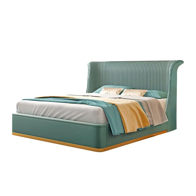 Master bedroom high-end atmosphere luxury villa bed designer 1.8 meters leather bed
Master bedroom high-end atmosphere luxury villa bed designer 1.8 meters leather bed