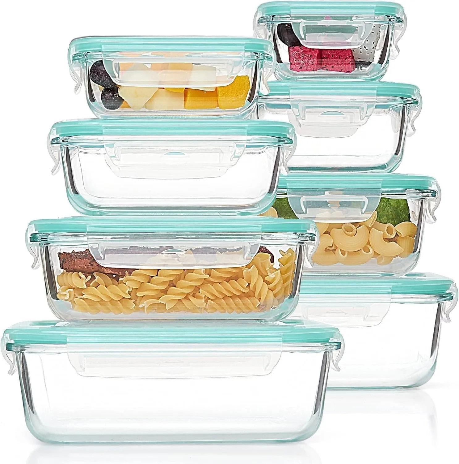 VTOPMART Glass Food Storage Containers Airtight Lids Glass Meal Prep - 8 Pack
VTOPMART Glass Food Storage Containers Airtight Lids Glass Meal Prep - 8 Pack