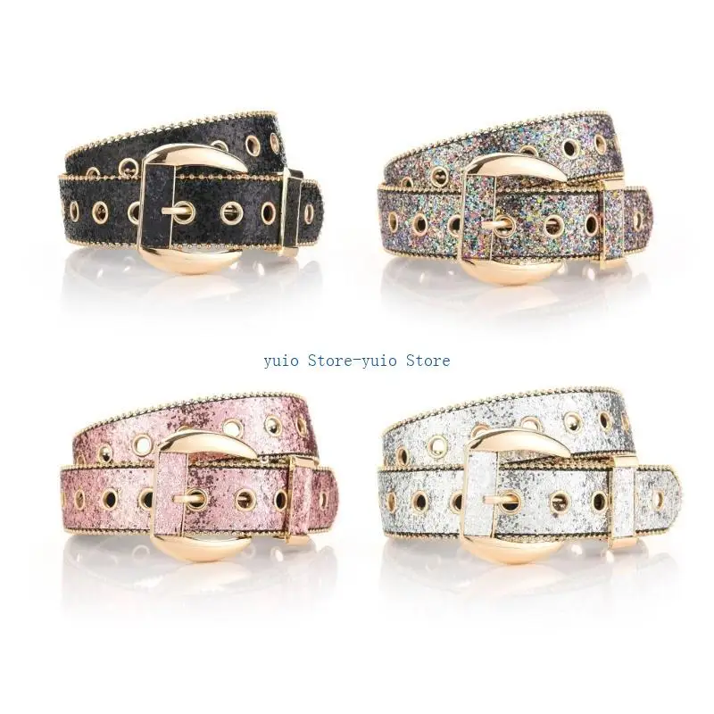 X7XB Western Shinning Buckle Belt Full Sequins Adjustable Buckle Belt for Skirt Jeans
X7XB Western Shinning Buckle Belt Full Sequins Adjustable Buckle Belt for Skirt Jeans