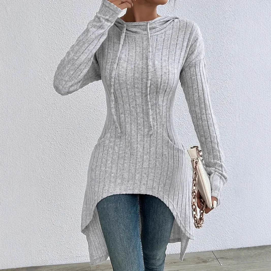 Women's Casual Irregular Medium and Long Drawstring Long Sleeve Pit Strip Hoodie Sweater Jacket
Women's Casual Irregular Medium and Long Drawstring Long Sleeve Pit Strip Hoodie Sweater Jacket