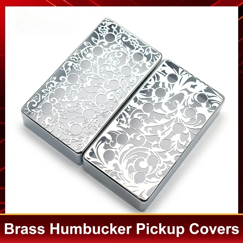 2Pcs Carving Brass Guitar Pickup Covers/Lid/Shell/Top 70x39mm 6 Hole for Humbucker Thin Covers 50/52MM 16.5mm
2Pcs Carving Brass Guitar Pickup Covers/Lid/Shell/Top 70x39mm 6 Hole for Humbucker Thin Covers 50/52MM 16.5mm