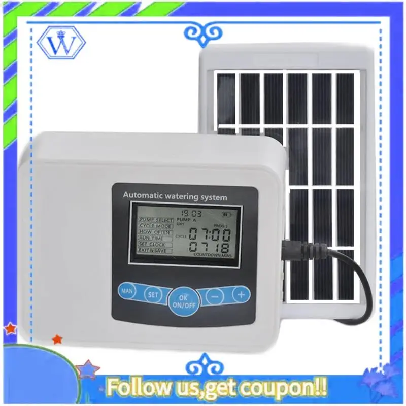 Easy To Use Dual Pump Smart Drip System -Garden Solar Charging Watering System With 10M Tubes/Nozzles/Tees For Potted Plant Flow
Easy To Use Dual Pump Smart Drip System -Garden Solar Charging Watering System With 10M Tubes/Nozzles/Tees For Potted Plant Flow