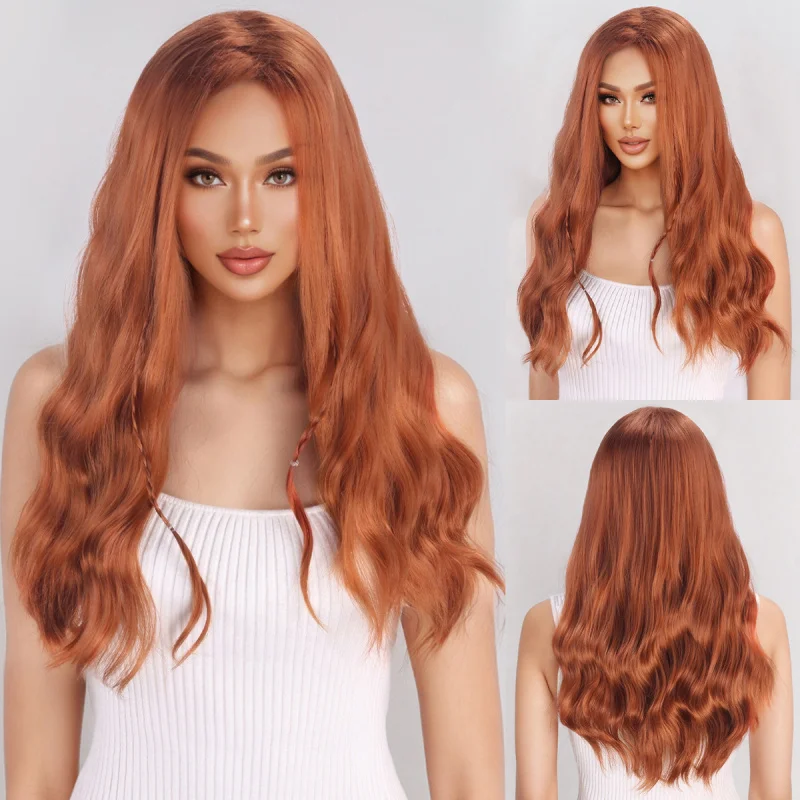 Cosplay wig for women, , anime style, high-temperature fiber, fluffy Lolita long curly hair, golden-orange, middle part
Cosplay wig for women, , anime style, high-temperature fiber, fluffy Lolita long curly hair, golden-orange, middle part