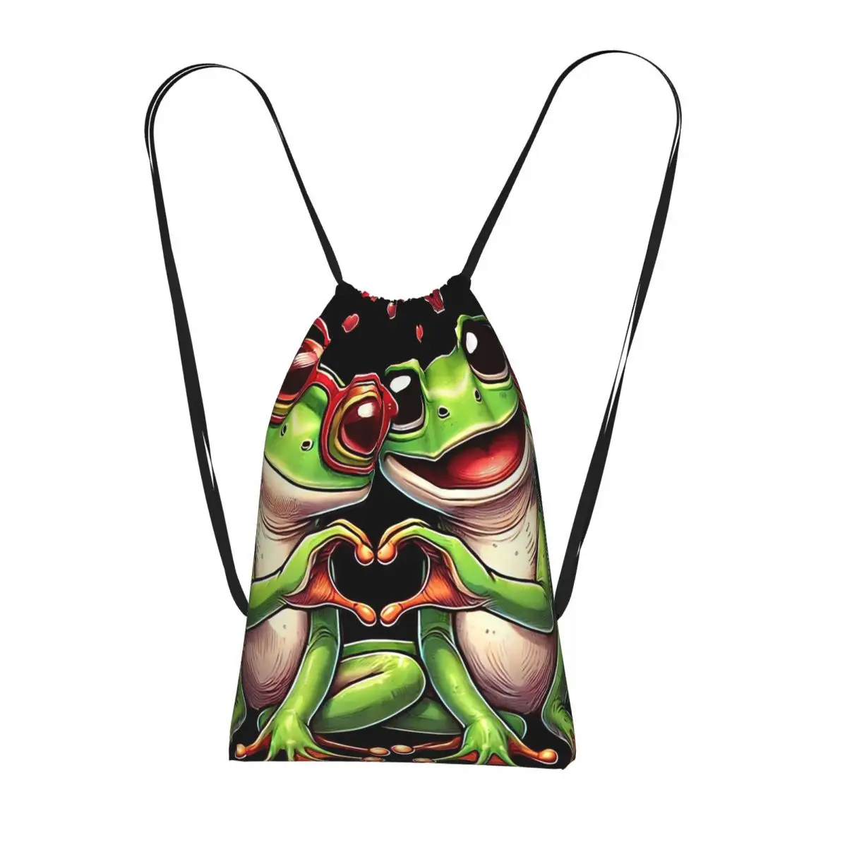 Cute Frog With Love Heart Cartoon Backpacks Fashion Drawstring Bags Sports Bag Book Bags for Travel Students
Cute Frog With Love Heart Cartoon Backpacks Fashion Drawstring Bags Sports Bag Book Bags for Travel Students