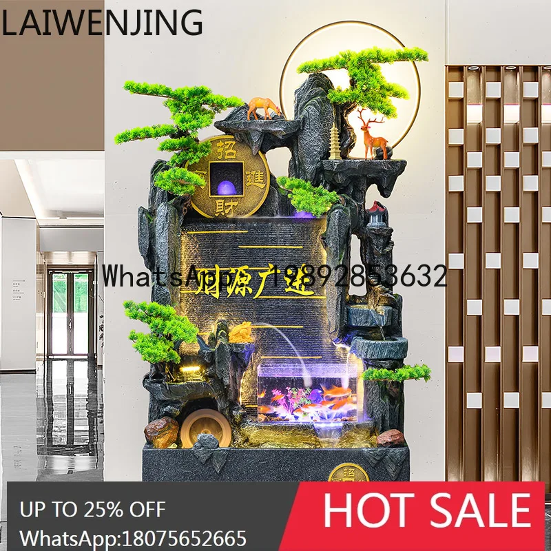 water curtain wall rockery flowing water making money ornament circulating fish tank entrance landscape
water curtain wall rockery flowing water making money ornament circulating fish tank entrance landscape