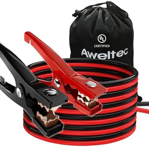 Кабели для запуска двигателя (пусковые) 8 AWG, 12 футов, усиленные, с зажимами типа «крокодил» и сумкой для переноски — быстрый запуск для легковых и грузовых автомобилей
Кабели для запуска двигателя (пусковые) 8 AWG, 12 футов, усиленные, с зажимами типа «крокодил» и сумкой для переноски — быстрый запуск для легковых и грузовых автомобилей