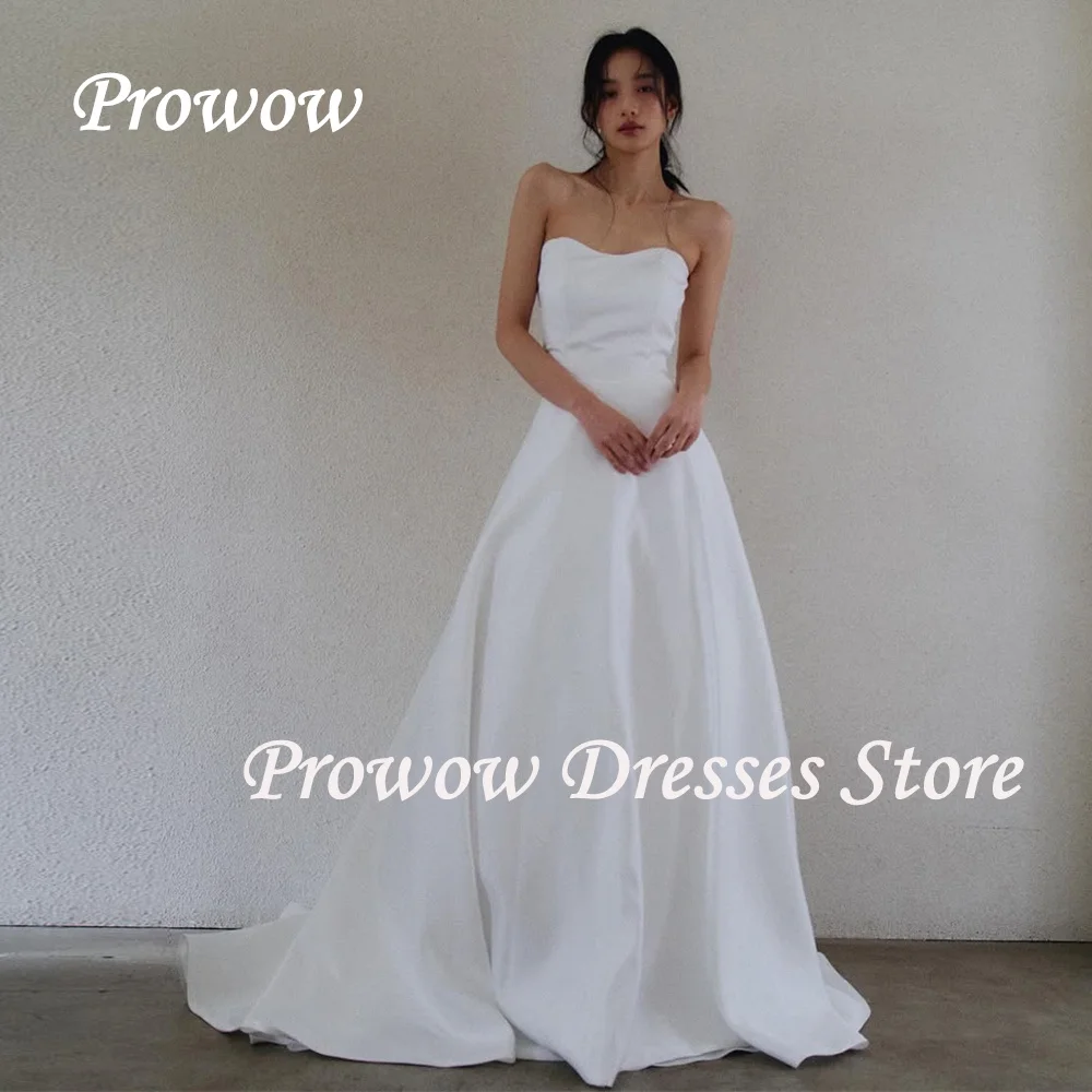 Prowow Simple Sweetheart Neck Wedding Dress Korea Photo Shoot Sleeveless A Line Bridal Gown Floor Length Pleat Corset Customized
Prowow Simple Sweetheart Neck Wedding Dress Korea Photo Shoot Sleeveless A Line Bridal Gown Floor Length Pleat Corset Customized