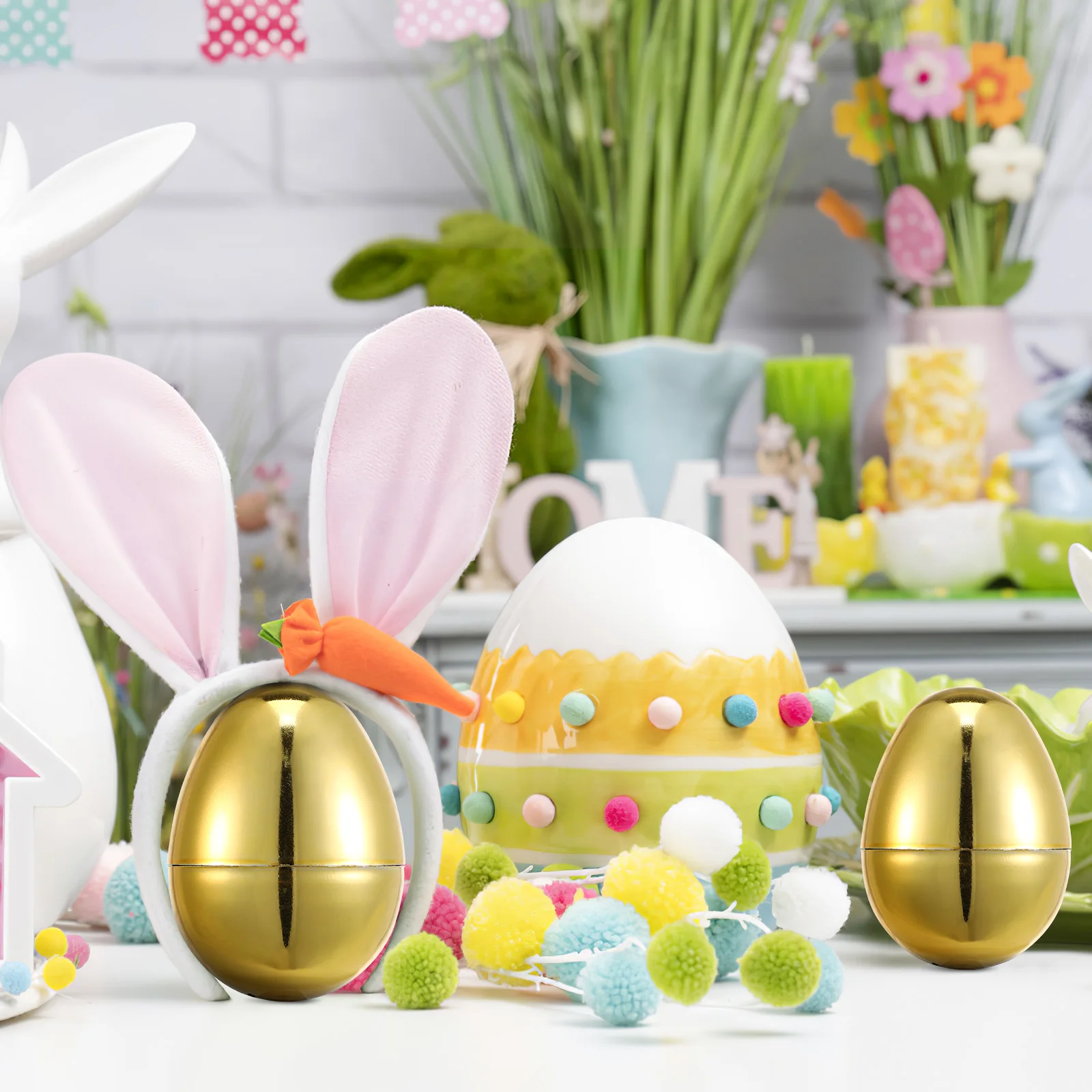 20 Pcs Golden Plastic Easter Eggs Fillable Candy Boxes Decorations Party Favors Empty Egg Shape Gift Box Easter Ornament Home
20 Pcs Golden Plastic Easter Eggs Fillable Candy Boxes Decorations Party Favors Empty Egg Shape Gift Box Easter Ornament Home