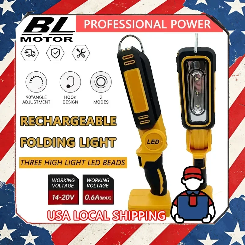 Fit DEWALT Lithium Battery 90 Degree Multifunctional Folding Work Light Portable Camping Light Emergency Flashlight Car Service
Fit DEWALT Lithium Battery 90 Degree Multifunctional Folding Work Light Portable Camping Light Emergency Flashlight Car Service