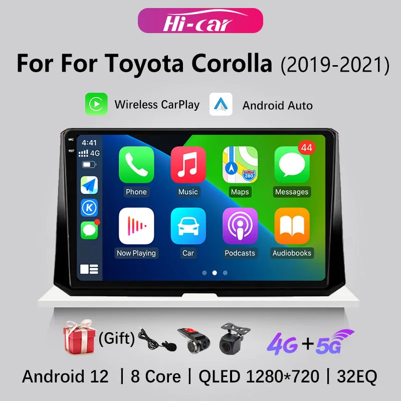 Автомобильный радиоприемник 2DIN Android 12 для Toyota Corolla 2019-2021, 4G, беспроводной CarPlay, стерео, GPS-навигация, мультимедийный плеер, головное устройство
Автомобильный радиоприемник 2DIN Android 12 для Toyota Corolla 2019-2021, 4G, беспроводной CarPlay, стерео, GPS-навигация, мультимедийный плеер, головное устройство