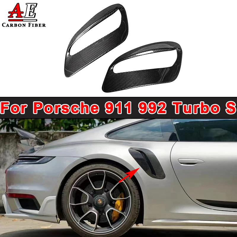 For Porsche 911 992 Turbo S Carbon Fiber Rear Side Fender Fins Winglet Cover Air Intake Vent Scoops Trim Panel Splitter Body Kit
For Porsche 911 992 Turbo S Carbon Fiber Rear Side Fender Fins Winglet Cover Air Intake Vent Scoops Trim Panel Splitter Body Kit