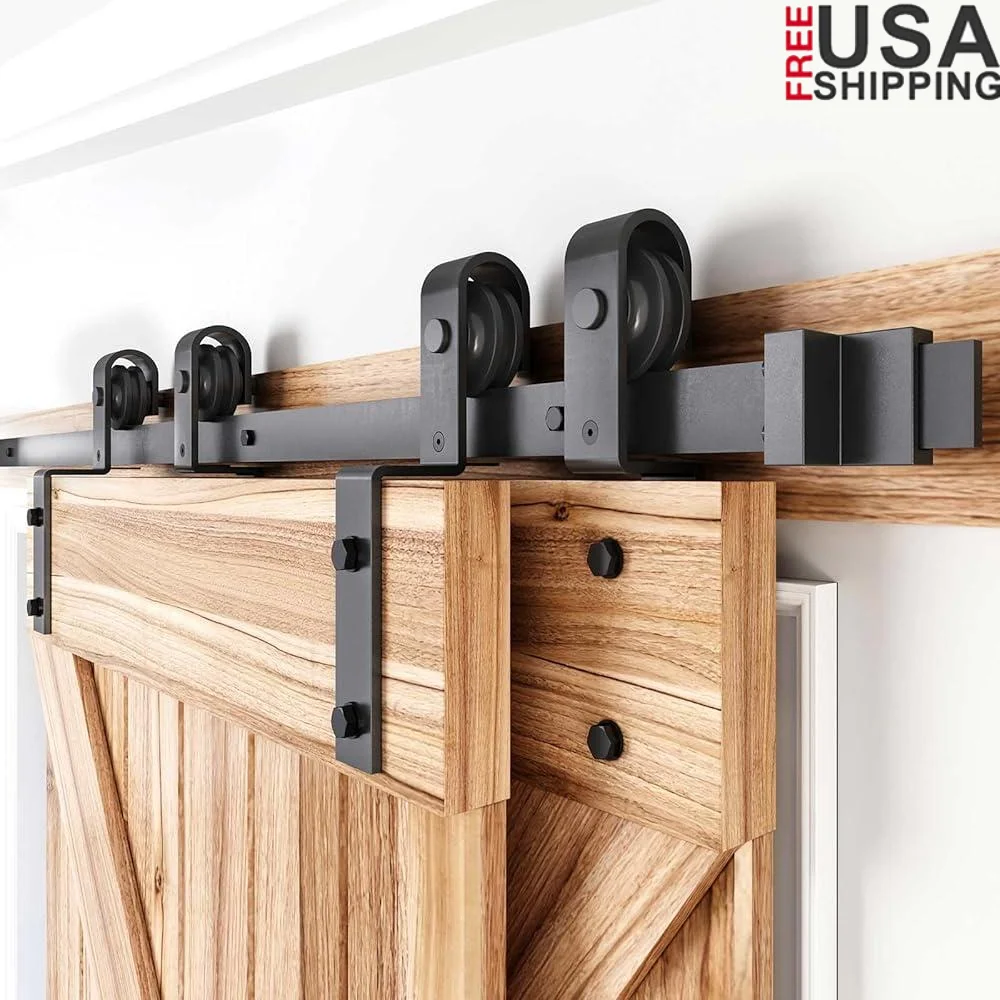Heavy Duty Bypass Double Sliding Barn Door Hardware Kit Quiet Smooth Slide Easy Installation Steel Track Suitable Aisle Garage
Heavy Duty Bypass Double Sliding Barn Door Hardware Kit Quiet Smooth Slide Easy Installation Steel Track Suitable Aisle Garage