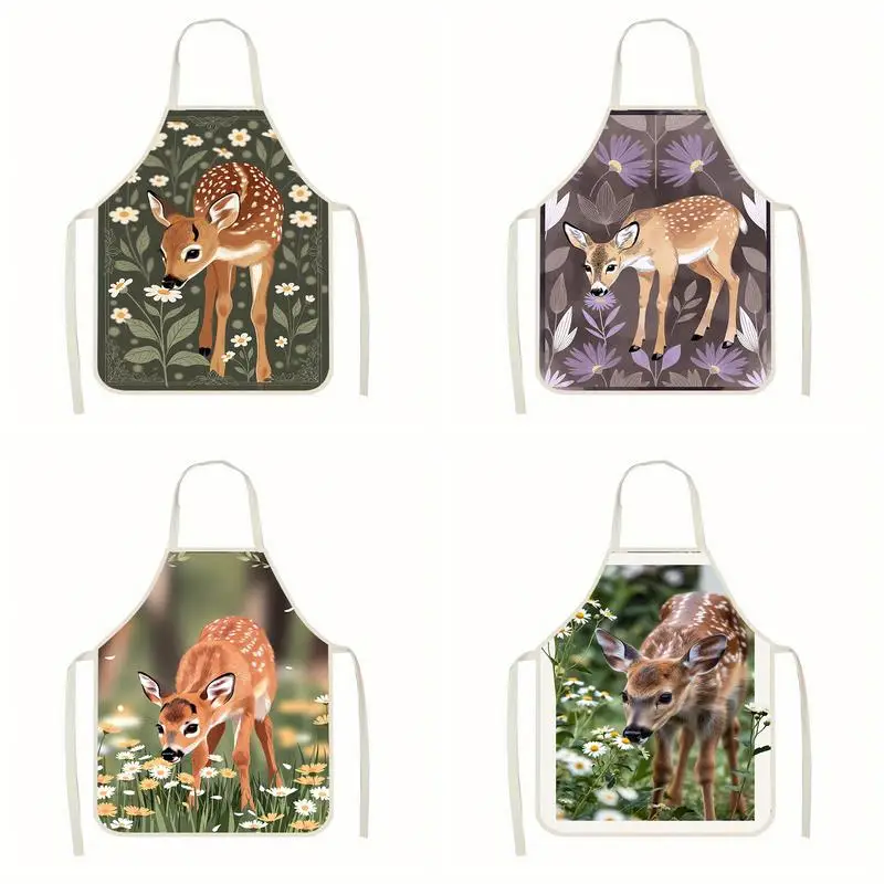 Deer Floral Pattern Apron Linen Apron, Suitable For Kitchen Cooking, Parent-Child Interaction, Painting And Other Scenarios
Deer Floral Pattern Apron Linen Apron, Suitable For Kitchen Cooking, Parent-Child Interaction, Painting And Other Scenarios