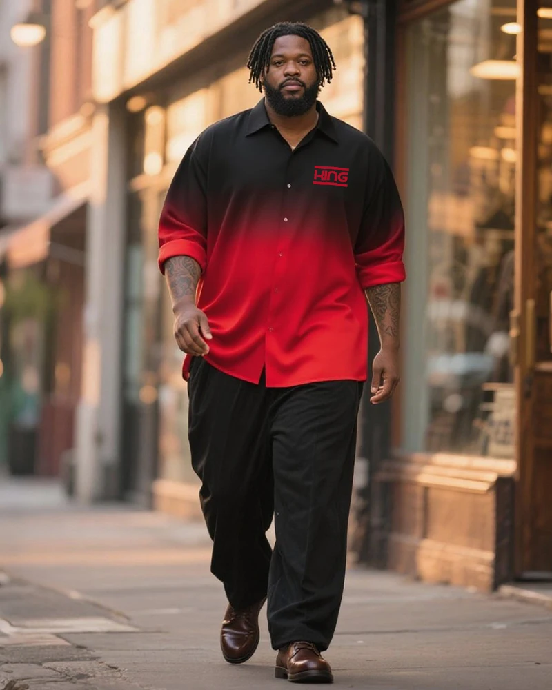 S-9XL Big and Tall Men Lightweight Gradient Print Shirt & Pants 2-Piece Streetwear Set
S-9XL Big and Tall Men Lightweight Gradient Print Shirt & Pants 2-Piece Streetwear Set