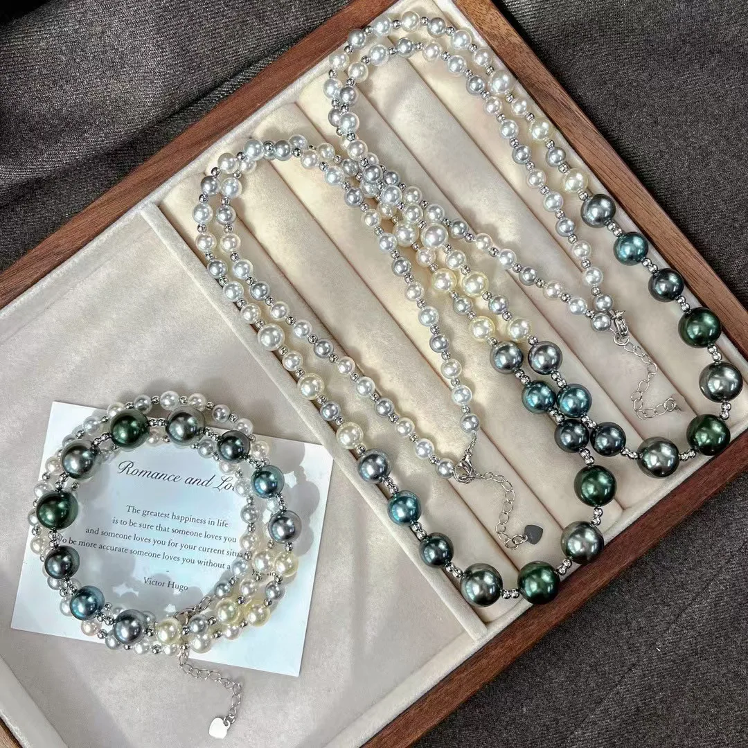 New retro Morandi color malachite green gradual change size shell pearl necklace sweater chain necklace
New retro Morandi color malachite green gradual change size shell pearl necklace sweater chain necklace