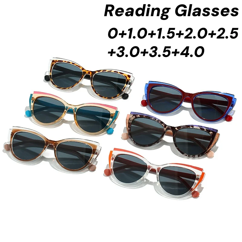 Women Fashionable Cat Eye Reading Glasses Men Anti Blue Light Eyeglasses Outdoor Sports UV400 Sunglasses with Diopter 0 To +4.0
Women Fashionable Cat Eye Reading Glasses Men Anti Blue Light Eyeglasses Outdoor Sports UV400 Sunglasses with Diopter 0 To +4.0
