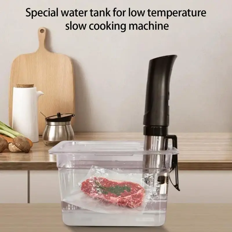 Efficient Sous Vide Container 6L Clear Slow Cooking Vessel Easy Monitoring and Precise Temperature Control Water
Efficient Sous Vide Container 6L Clear Slow Cooking Vessel Easy Monitoring and Precise Temperature Control Water