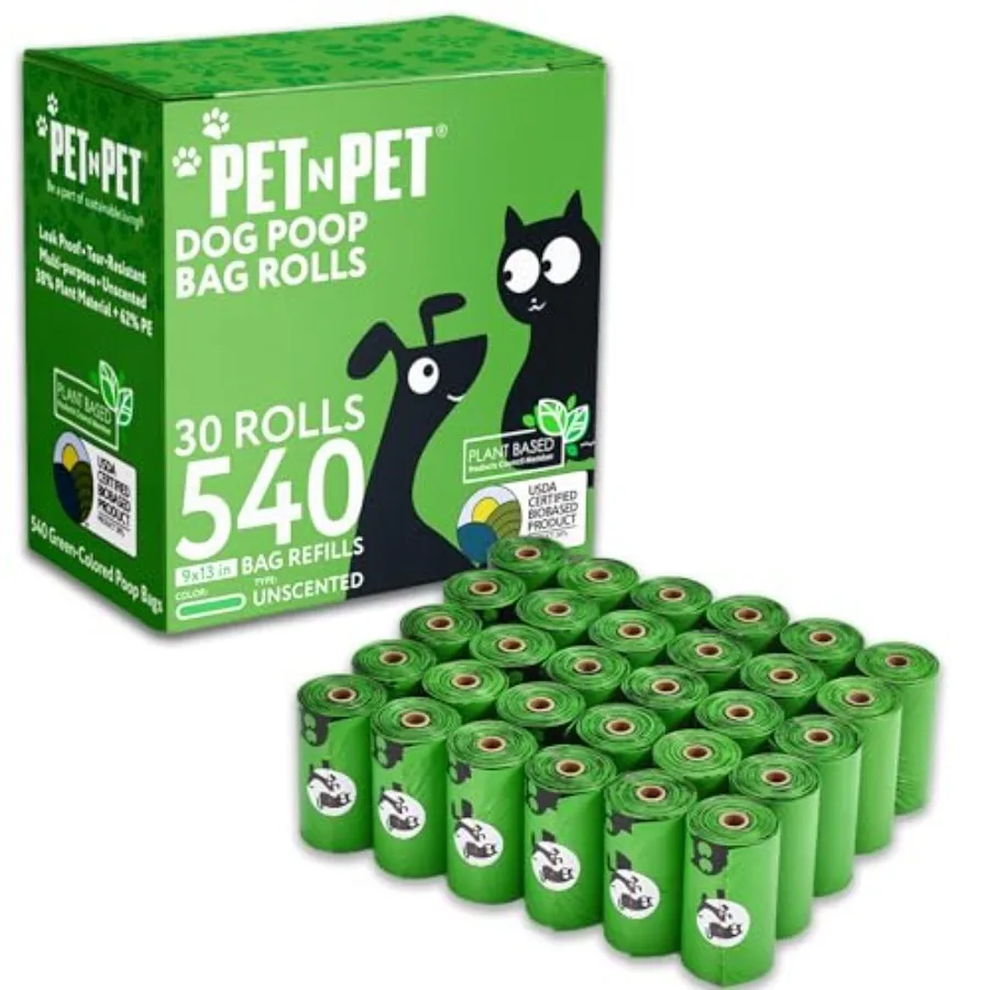540 Counts Green Poop Bags for Dogs, 41 Plant Based 59 PE Extra Thick Dog Poop Bags Rolls, 9 x 13, Unscented Dog Waste Bag, Pet
540 Counts Green Poop Bags for Dogs, 41 Plant Based 59 PE Extra Thick Dog Poop Bags Rolls, 9 x 13, Unscented Dog Waste Bag, Pet