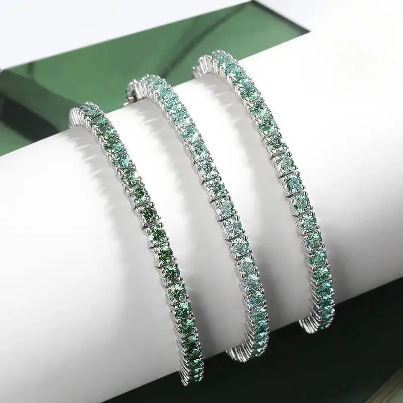 JoiasHome 3mm Multicolor Full Moissanite Tennis Bracelet S925 Silver VVS1 moussanite Bracelet for Women 14-23cm
JoiasHome 3mm Multicolor Full Moissanite Tennis Bracelet S925 Silver VVS1 moussanite Bracelet for Women 14-23cm