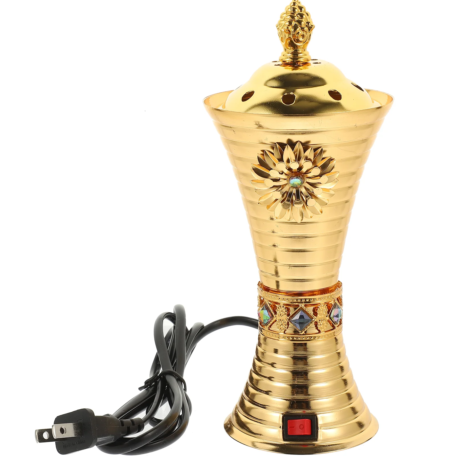 Electric Incense Burner Aromatic Silver Iron Decorative Vintage Design Reusable Compact Metal Censer For Home Therapy Relaxation
Electric Incense Burner Aromatic Silver Iron Decorative Vintage Design Reusable Compact Metal Censer For Home Therapy Relaxation