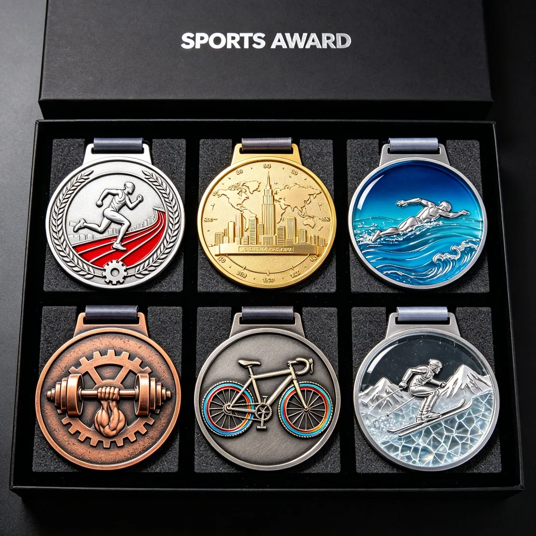 Custom 3D Sports Medal with Ribbon Personalized Gold Silver Bronze Award Medal for Marathon Soccer Volleyball Cycling Souvenir
Custom 3D Sports Medal with Ribbon Personalized Gold Silver Bronze Award Medal for Marathon Soccer Volleyball Cycling Souvenir