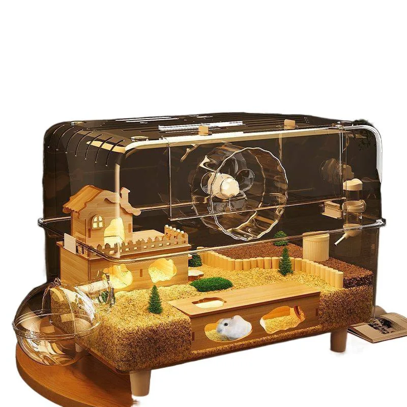 Hamster Cage Transparent Oversized Luxury Villa Acrylic Winter Feeding Box Golden Bear Cage Rutin Chicken Supplies Nest
Hamster Cage Transparent Oversized Luxury Villa Acrylic Winter Feeding Box Golden Bear Cage Rutin Chicken Supplies Nest