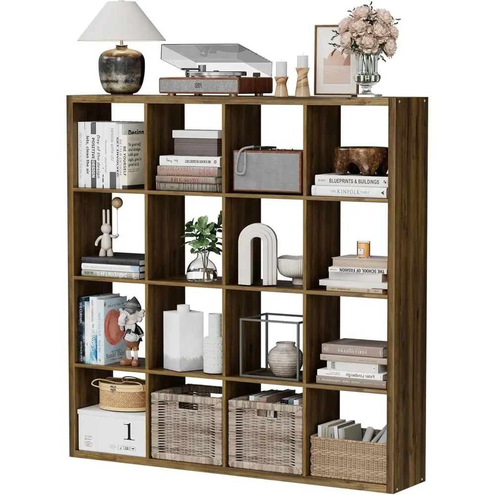 Wood Grain Cube Storage Bookcase, Open Back Display Unit, 48.8x9.4x48.8 Inches, Suitable for Living Room, Bedroom, Home Office,
Wood Grain Cube Storage Bookcase, Open Back Display Unit, 48.8x9.4x48.8 Inches, Suitable for Living Room, Bedroom, Home Office,