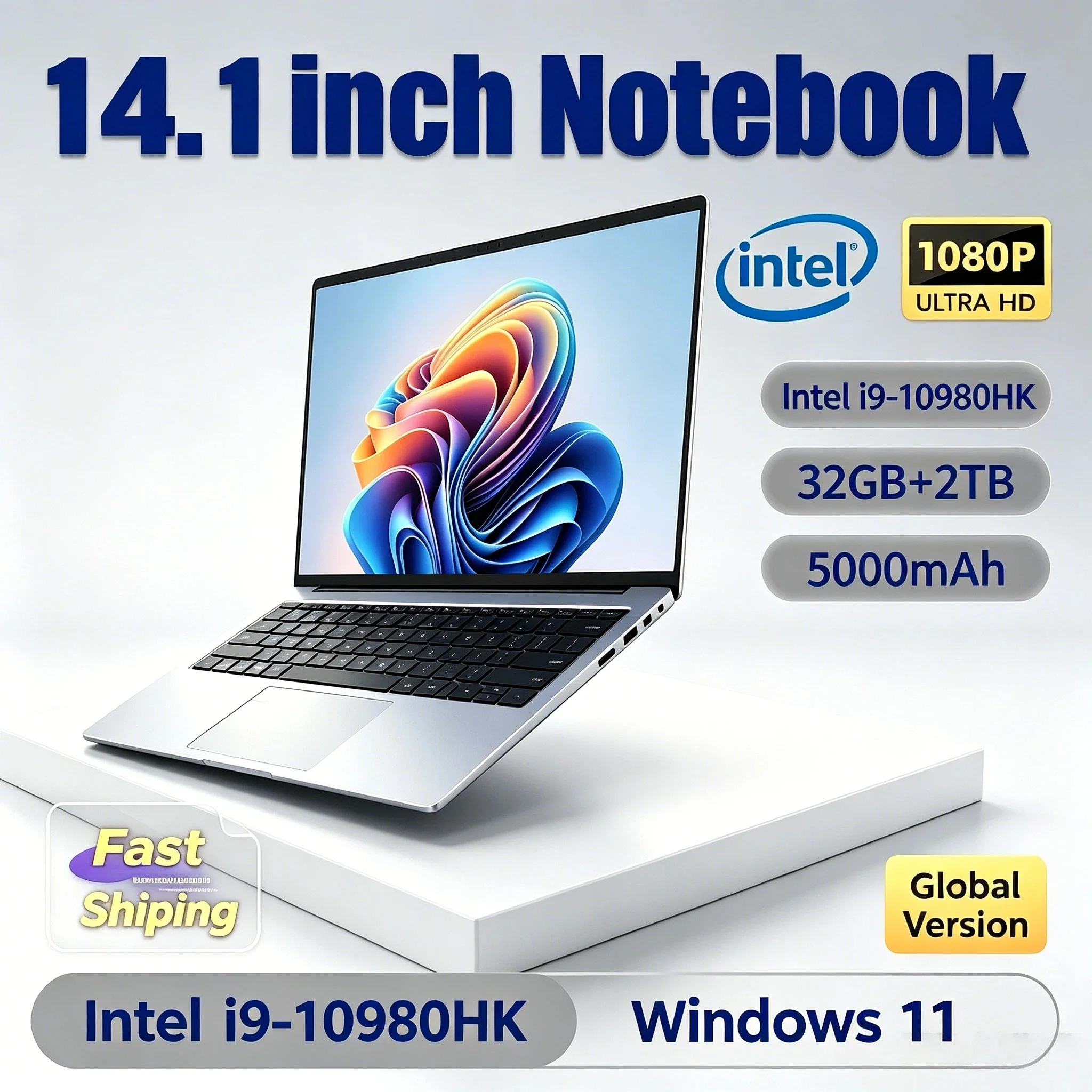 14.1 Inch Intel Core i9 10980HK Windows 11 Pro Laptop 32GB DDR4 2TB SSD Gaming Office PC Gamer Portable Notebook Computer Max
14.1 Inch Intel Core i9 10980HK Windows 11 Pro Laptop 32GB DDR4 2TB SSD Gaming Office PC Gamer Portable Notebook Computer Max