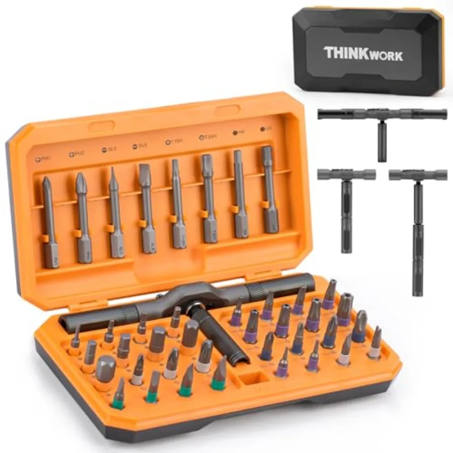 42 in 1 Ratchet Screwdriver Set, Magnetic Bit Screwdriver Set With Detachable Ratchet Handle, Repair Tool Kit for furniture, co
42 in 1 Ratchet Screwdriver Set, Magnetic Bit Screwdriver Set With Detachable Ratchet Handle, Repair Tool Kit for furniture, co
