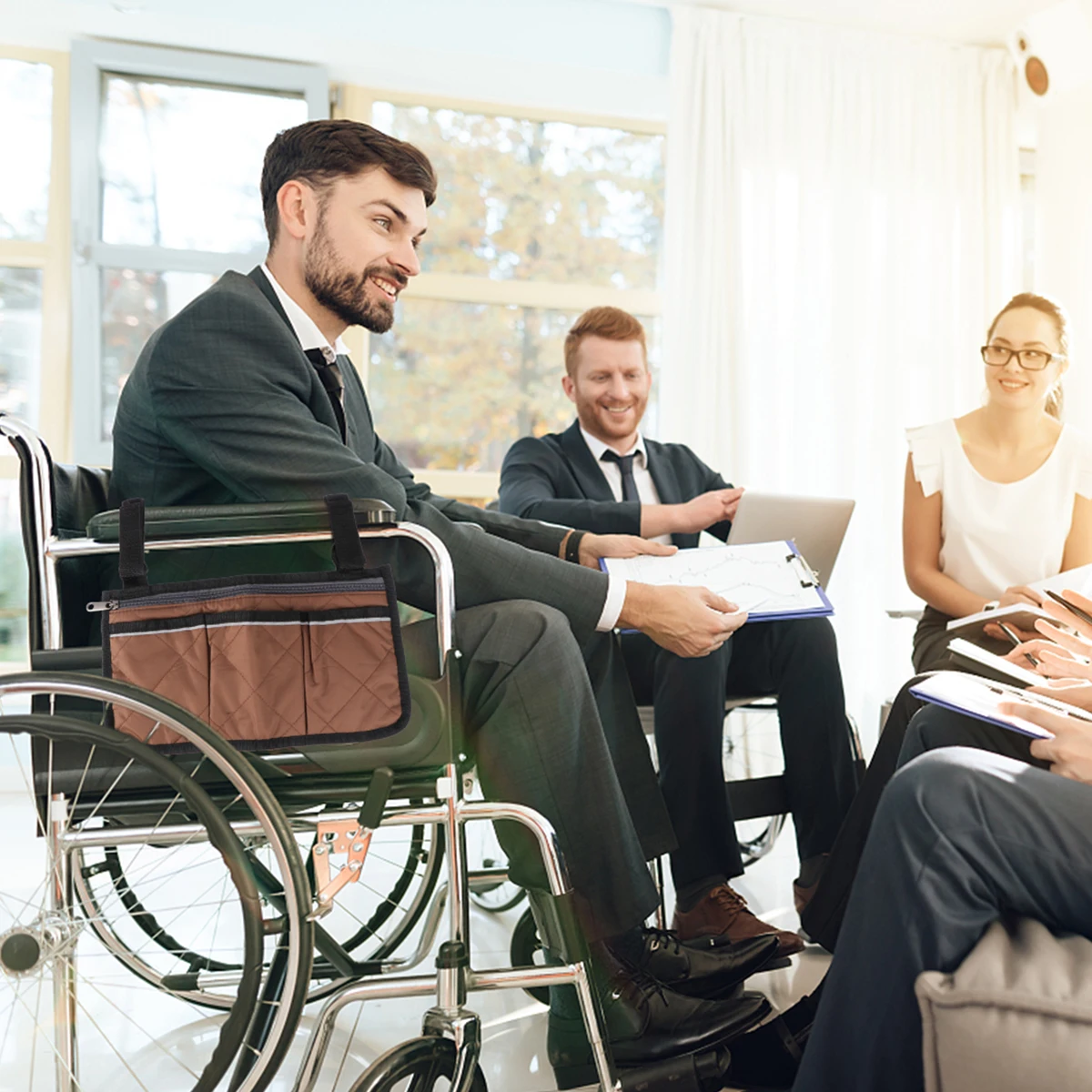 Wheelchair Walker Tote Portable Carry Pouch Sturdy Exquisite Workmanship Bright Colors Multiple Compartments
Wheelchair Walker Tote Portable Carry Pouch Sturdy Exquisite Workmanship Bright Colors Multiple Compartments