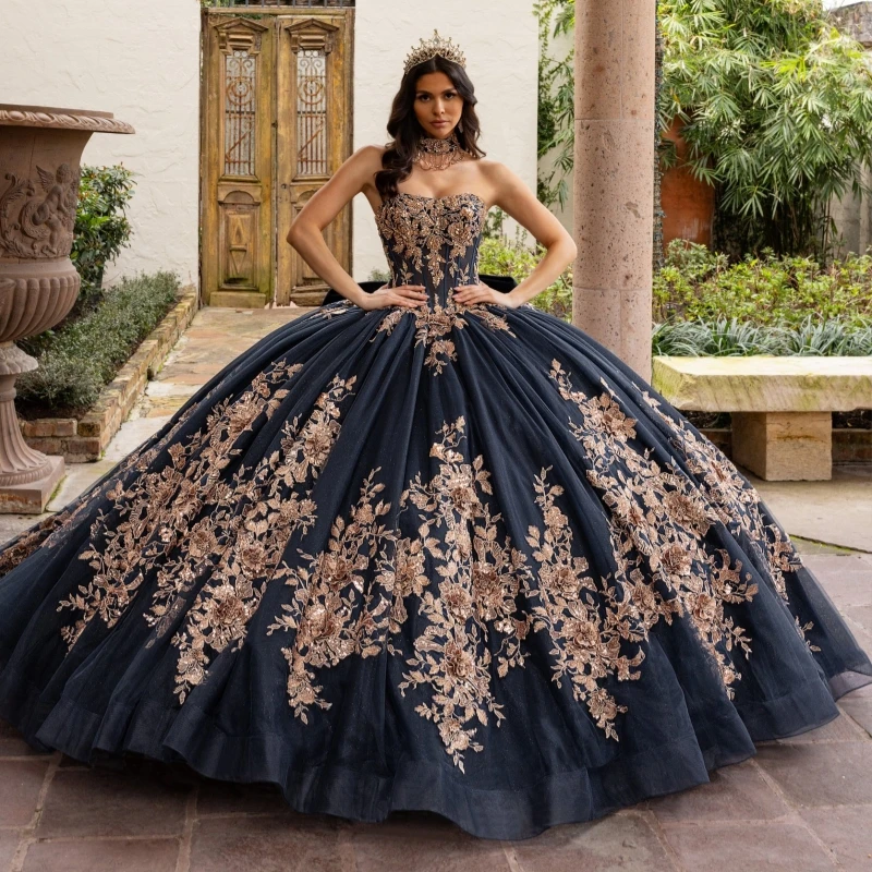 Темно-синее блестящее бальное платье с открытыми плечами, платья Quinceanera, аппликации, цветок, бисер, хрустальный бант, тюль, милое платье 16, платья
Темно-синее блестящее бальное платье с открытыми плечами, платья Quinceanera, аппликации, цветок, бисер, хрустальный бант, тюль, милое платье 16, платья