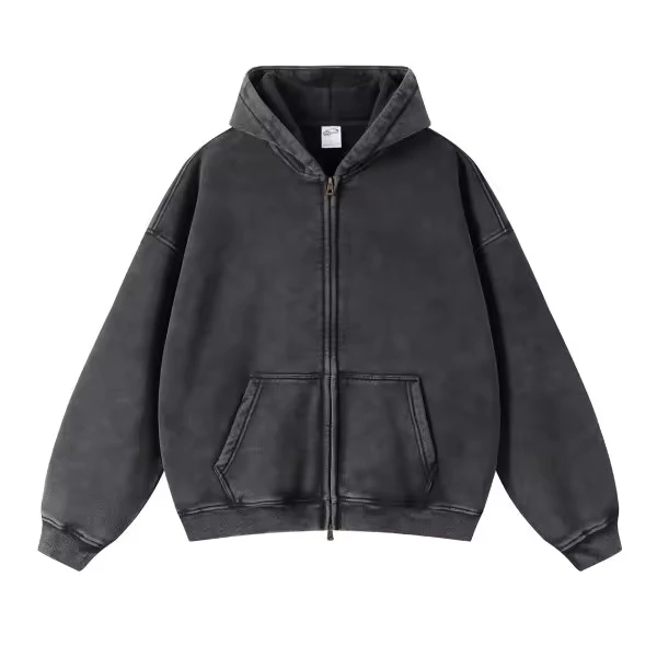 Spring Autumn New Fahsion Men's Casual Trendy Loose Solid Color Waxed Hooded Hoodies American Zipper Washed Vintage Coat Male
Spring Autumn New Fahsion Men's Casual Trendy Loose Solid Color Waxed Hooded Hoodies American Zipper Washed Vintage Coat Male