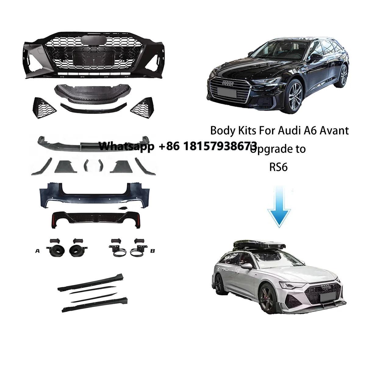 Original Parts Front&Rear Bumpers Car Bumper Lip Side Skirt for A6 Avant 4A5 C8 2019 Modified to RS6 Sport Body Kits
Original Parts Front&Rear Bumpers Car Bumper Lip Side Skirt for A6 Avant 4A5 C8 2019 Modified to RS6 Sport Body Kits
