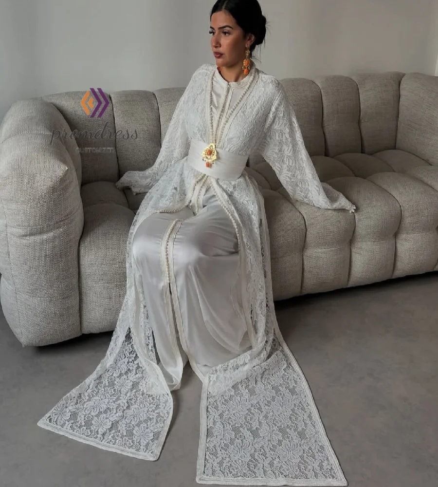 Unique Moroccan Takchita Wedding Dress Elegant Lace Bohemian Beach Bridal Gowns Long Sleeve Plus Size Abaya Bride WearCustomized
Unique Moroccan Takchita Wedding Dress Elegant Lace Bohemian Beach Bridal Gowns Long Sleeve Plus Size Abaya Bride WearCustomized