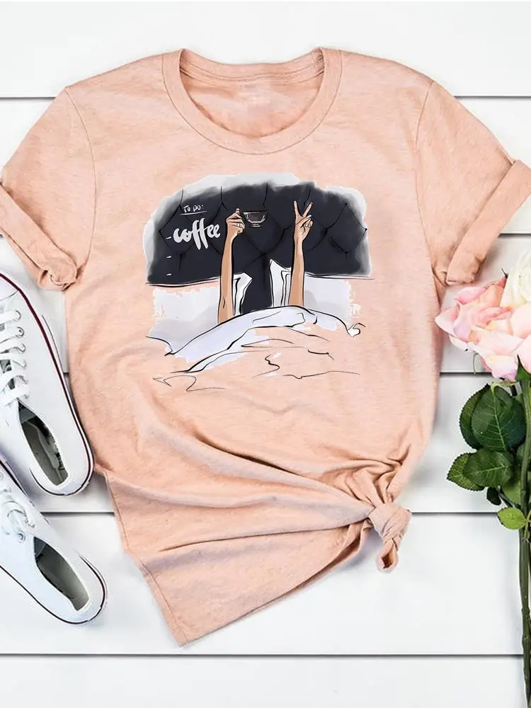 Painting Style 90s Sweet Coffee Fashion Short Sleeve Casual T-shirts Clothes Women Female Summer T Clothing Print Graphic Tee
Painting Style 90s Sweet Coffee Fashion Short Sleeve Casual T-shirts Clothes Women Female Summer T Clothing Print Graphic Tee